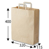 【ケース販売】HEIKO 紙袋 25チャームバッグ 平手 2才 未晒無地 003262501 1ケース(50枚×6袋 計300枚)（直送品）