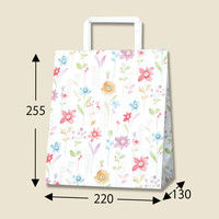 【ケース販売】HEIKO 紙袋 25チャームバッグ 平手 S2 フラワーアラカルト 003264030 1ケース(50枚入×6袋)（直送品）