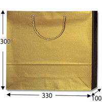 【ケース販売】シモジマ HEIKO 紙袋 ブライトバッグ GM 金 006137903 1ケース(10枚入×15袋 合計150枚)（直送品）