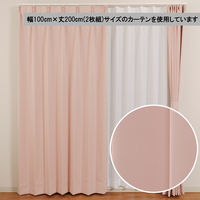 ユニベール 遮光ドレープカーテン ベルーイ ピーチ 幅100×丈210cm 2枚組 1セット（厚地カーテン2枚）（直送品）