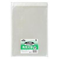 キングコーポレーション 角2 クリア封筒 テープ付 CFK2Q100 1パック(100枚入)