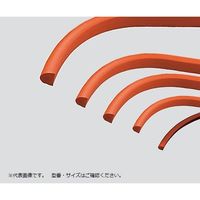 アズワン シリコーンスポンジ紐(赤)甲丸 20mm×15mm 3-3218-23 1m(1m)（直送品）