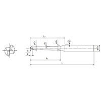 オーエスジー 超硬エンドミル(ペンシルネック) WXLーPCーEBD R0.75×1°×35mm R0.75X1X35 1個（直送品）