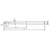 オーエスジー 超硬ロングネクエンドミル WXLーLNーEBD R1.5×6mm×3mm R1.5X6X3 1本（直送品）