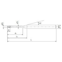 オーエスジー 超硬ロングネックエンドミル WXLーLNーEMS 1.6mm×6mm 1.6X6 1本（直送品）
