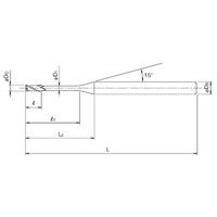 オーエスジー 超硬ロングネックエンドミル WXLーLNーEDS 1.8mm×8mm 1.8X8 1本（直送品）