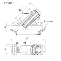テクノプラン TMSーYP15A マグネットストレーナー TMS-YP15A 1個（直送品）
