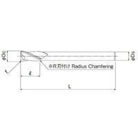 超微結晶DIAコート 2刃ロングシャンク 超硬コーナRエンドミル DIAーLSーCRED 11mm×R0.5 11XR0.5 1本（直送品）