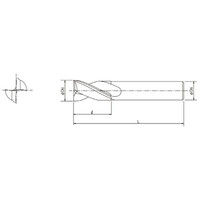 オーエスジー 超硬スクエアエンドミル(FXコート座ぐり加工用 2刃ショート) FXーZDS 14mm 14 1本（直送品）