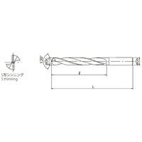オーエスジー 超硬ドリル(非鉄金属加工用超硬ミディアム形) NFーGDN 7.38mm 7.38 1本（直送品）