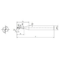 オーエスジー 超硬エンドミル(ペンシルネック) WXLーPCーEBD R3×1°×50mm R3X1X50 1個（直送品）