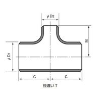 淡路マテリア 黒 SGP 異径チーズ SGPRTー50AX40A 1セット(10個)（直送品）