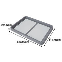 ペティオ 片手でらくらく ドッグトレー グレー ワイド 1個