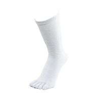 川西工業 5本指ソックス 白 1束(5足入) 14 1束(5足) 3-7300-01（直送品）
