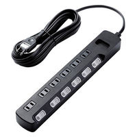 延長コード 電源タップ 5m 6個口 個別スイッチ 雷ガード ほこり防止 黒 AVT-K6A-2650BK エレコム 1個（直送品）