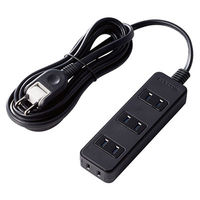 延長コード 電源タップ コンセント 2.5m 2ピン 4個口 ほこりシャッター 黒 AVT-ST02-2425BK エレコム 1個（直送品）