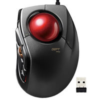 トラックボールマウス 有線/無線/Bluetooth併用 8ボタン 光学式 人差し指 ブラック M-DPT1MRBK エレコム 1個（直送品）