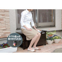 GREENLIFE（グリーンライフ） ベンチ型収納庫 アルミベンチストッカー 幅90cm ABS-90N 幅900×奥行450×高さ485mm 1台（直送品）