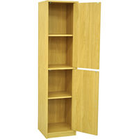 エイ・アイ・エス 2ドア収納ボックス ナチュラル 幅395×奥行380×高さ1667mm GTBX-002 NA 1台（直送品）