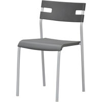 エイ・アイ・エス スタッキングチェア ブラック 4脚セット NUN-02BK（直送品）