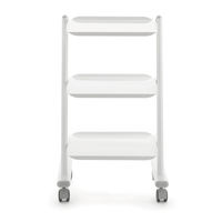 ZILFOR モービルカート3段(引出しなし/電源あり/ホワイト) MC3RK-S 1台（直送品）