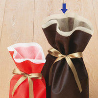 カクケイ　不織布ギフトバッグ　ブラウン　S　FK3094　1袋（10枚入）