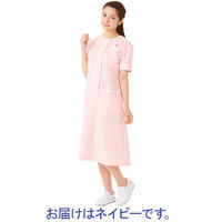 アイトス ノーカラーワンピース ネイビー L 861116-088-L 1枚　白衣