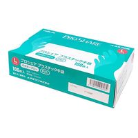 アズワン プロシェア プラスチック手袋パウダーフリー L 1箱(100枚入) 8-9569-01 1箱(100枚)（直送品）