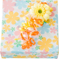 ヘッズ フラワーリボン包装紙-1 FLR-1W 1セット（500枚：50枚×10パック）（直送品）