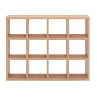 フナモコ FREEDOM（フリーダム）オープンシェルフ4×3タイプ 幅114.7×奥行29.7×高さ151.5cm エリーゼアッシュ RSA-430（直送品）