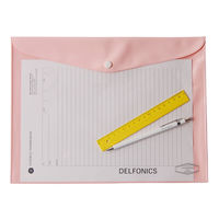 ビニールブリーフケース　横型　A4　グレー　クリアケース　デルフォニックス