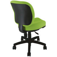 SEKI ボリュームクッションチェア グリーン 1脚 オフィスチェア 肘無し コンパクトサイズ 脚幅585mm 座幅470mm 背座：布張り