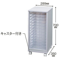 アイリスオーヤマ 書類ケース A4 13段 浅型 レターケース 引き出し オフィス収納 書類 書類整理 木製フロアケース MFE-7130 ホワイト（直送品）