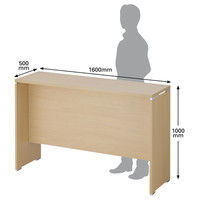 ARAN WORLD EIDOS エイドス ハイカウンター ライトオーク 幅1600×奥行500×高さ1000mm 1台（2梱包）