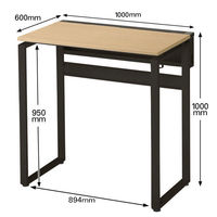 Ceha プレノデスクシステム ハイデスク 引出し無し オーク天板/ブラック脚 幅1000×奥行600×高さ1000mm 1台 (4梱包)