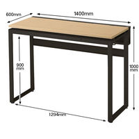 Ceha プレノデスクシステム ハイデスク 引出し付き オーク天板/ブラック脚 幅1400×奥行600×高さ1000mm 1台 (5梱包)
