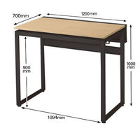 Ceha プレノデスクシステム ハイデスク 引出し付き オーク天板/ブラック脚 幅1200×奥行700×高さ1000mm 1台 (5梱包)