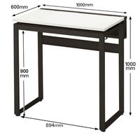 Ceha プレノデスクシステム ハイデスク 引出し付き ホワイト天板/ブラック脚 幅1000×奥行600×高さ1000mm 1台 (5梱包)