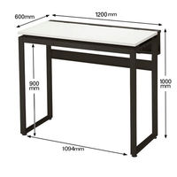 Ceha プレノデスクシステム ハイデスク 引出し付き ホワイト天板/ブラック脚 幅1200×奥行600×高さ1000mm 1台 (5梱包)