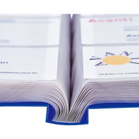 リヒトラブ カードホルダー<カドロック&SEIHON> 120カード 青 A4100-8 1セット(1冊×2)