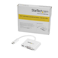 Startech.com USB-C - DVI 変換アダプタ USB Power Deli CDP2DVIUCPW 1個