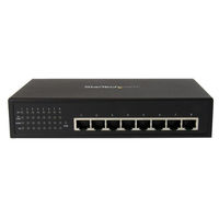 8ポートGbE対応スイッチングハブ 7ポートPoE給電対応　IES81000POE　1個　StarTech.com（直送品）