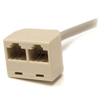 RJ45モジュラー分岐スプリッタ　1x オス - 2x メス　RJ45SPLITTER　1個　StarTech.com