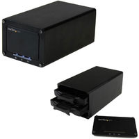2x 2.5インチSATA HDDケース USB 3.1対応　S252BU313R　1個　StarTech.com（直送品）