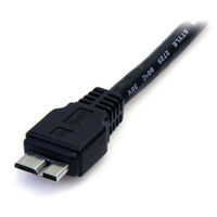Startech.com 0.5m ブラック SuperSpeed USB 3.0ケーブル USB3AUB50CMB 1個