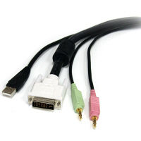 3m USB / DVI-I 一体型KVMケーブル　USBDVI4N1A10　1個　StarTech.com（直送品）