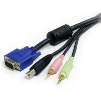 3m USB/VGA 一体型KVMケーブル　オーディオ対応 　USBVGA4N1A10　1個　StarTech.com（直送品）