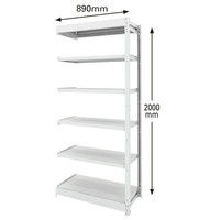 オカムラ BRIO ブリオ 連結用セット 天地6段 ホワイトフレーム スチール ネオホワイト 幅890×奥行450×高さ2000mm  601175 （取寄品）