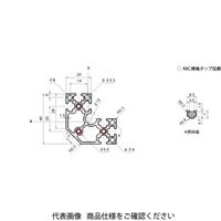 エヌアイシ・オートテック M4 ベーシックアルミフレーム 686mm AFSCー404020ー4ー686 1セット(20本)（直送品）