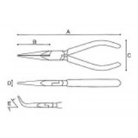 マルト長谷川工作所 ヨーロッパタイプラジオペンチ(ベントタイプ) ETー326B 1丁（直送品）